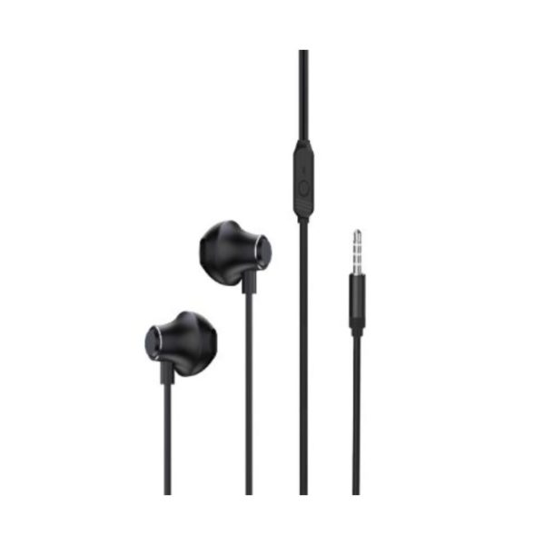 Platinum BLEND Series Metal Stereo Wired Earphones 3.5mm - Black-finoon-qatar