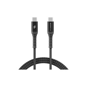 Smartix iConnect 60W USB-C to USB-C Fast Charge Braided Cable (1m, Black)