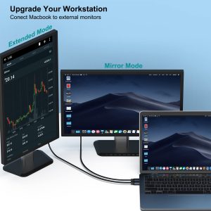 BENFEI USB-C to DisplayPort Cable 8K@60Hz 4K@144Hz 6 Feet Thunderbolt 3/4 (Gray, Aluminium Shell) - Image 5