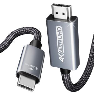 BENFEI USB-C to HDMI Cable 4K@60Hz Aluminum Shell Nylon Braided (6 Feet, Grey)